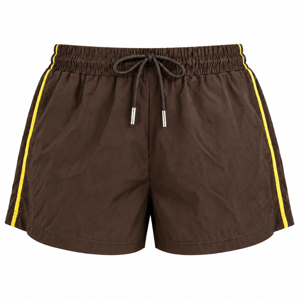 BrownNylonShortswithYellowPiping.png